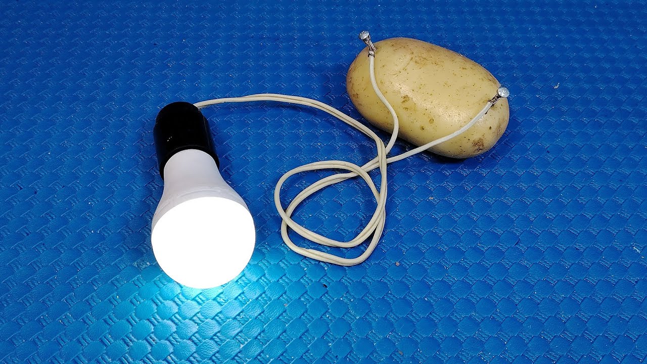 How to generate free electricity from potato (Turn on the LED bulb) | NEW | Simple Tips
