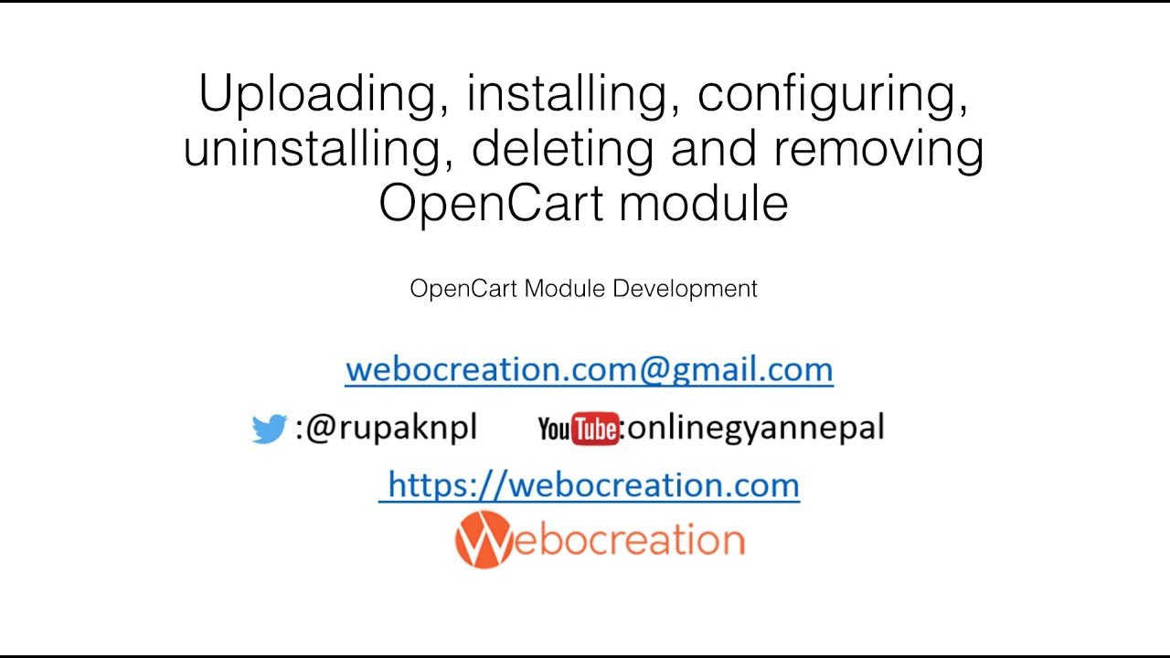 Uploading, installing, configuring, uninstalling OpenCart 3 module/extension