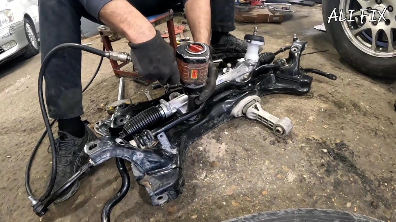Sustitución de cremallera de dirección. Cambio de conductor. Brazos de control hyundai elantra