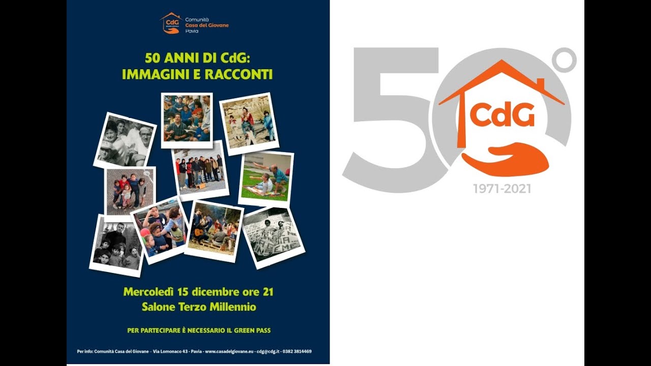 1971-2021  foto dai 50 anni della Comunità Casa del Giovane di Pavia