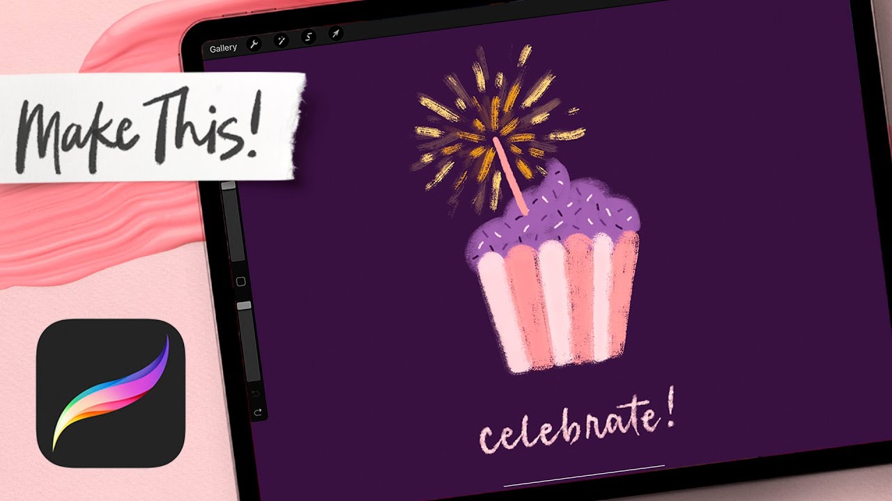Анимация Procreate для начинающих: как создать бенгальский огонь на день рождения
