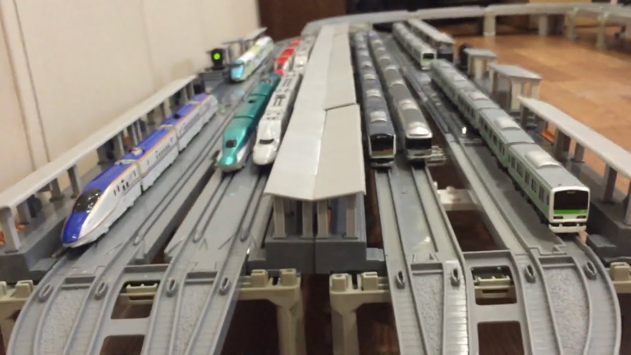 プラレールアドバンス新発売☆  H5系新幹線連続発車ステーションセット 開封&初走行☆ 160626
