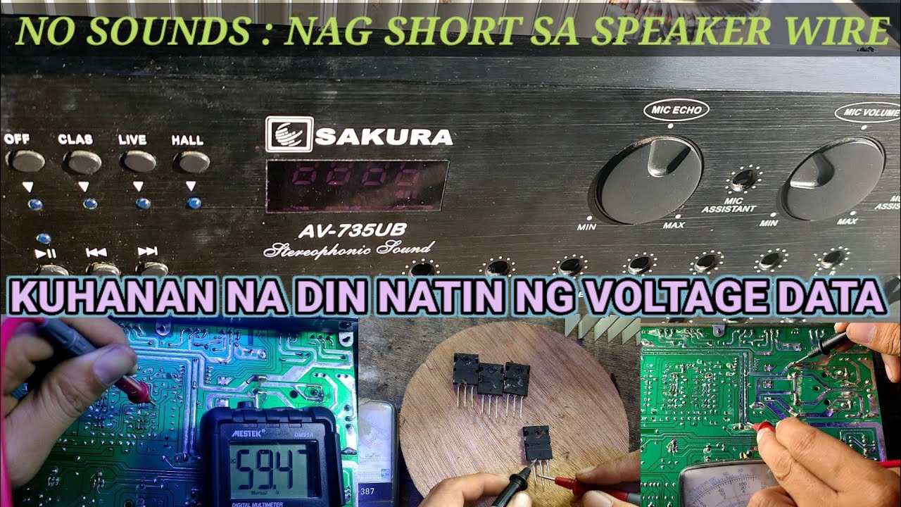 SAKURA AV-735UB NO SOUNDS, NAPAGDIKIT ANG SPEAKER WIRE ,PANO AYUSIN