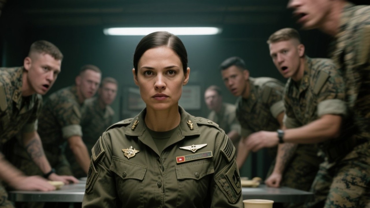 “We’ll crush you!” Marines encircled her in the mess hall—unaware she was a Navy SEAL.