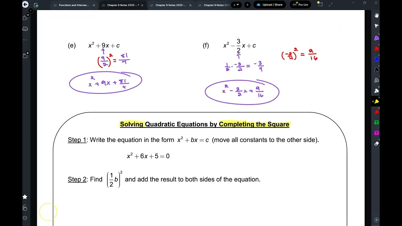 Algebra 1 Lesson 9.4