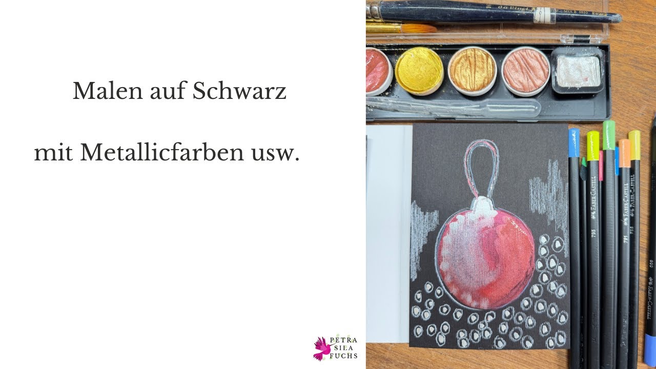 Malen auf schwarz mit Metallicfarben