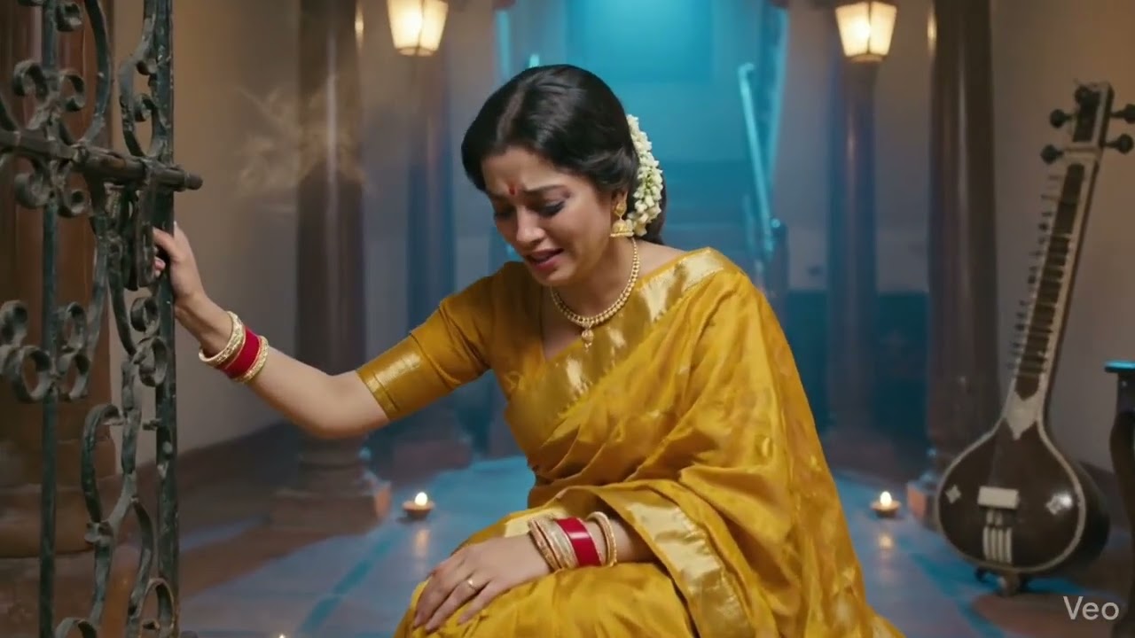 Main To Tum Sang Nain Mila Ke | Sad Romantic Bollywood Song | Golden Saree Cinematic Mood
