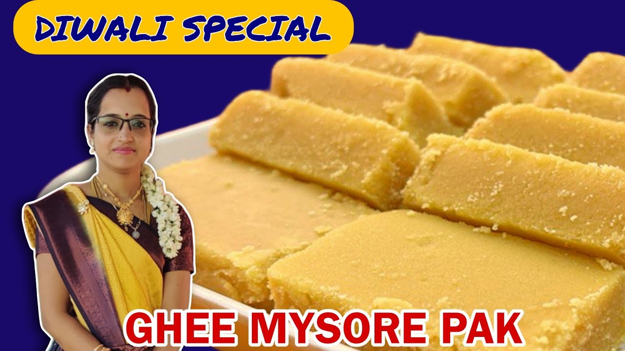 100% சாப்ட் & வாயில் வைத்ததுமே கரையும் நெய் மைசூர்பாக் | Soft Ghee Mysore Pak Recipe | Sweet Recipe