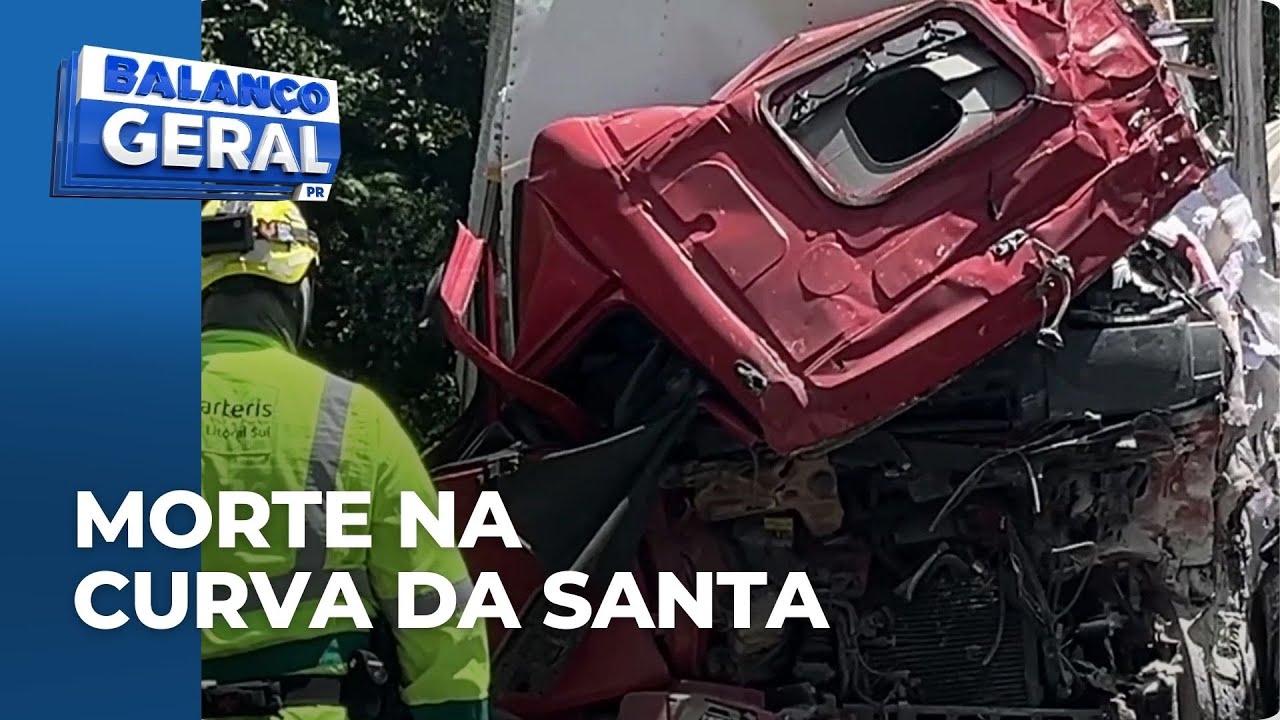 Caminhoneiro morre em acidente envolvendo 3 carretas na BR-376; ele estava com a neta na cabine