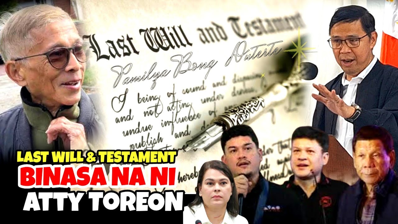 Last will & Testament sa Pamilya Duterte , BINASA na ni Atty Torreon. MALUNGKOT na balita!!