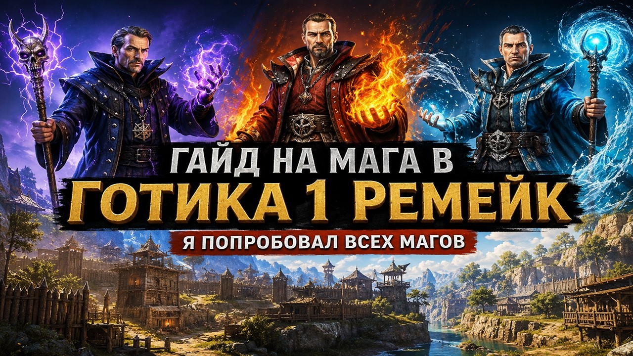 Я прошёл за мага огня, воды и гуру Готика 1 ремейк и нашёл ЛУЧШИЙ вариант  - Гайд на мага