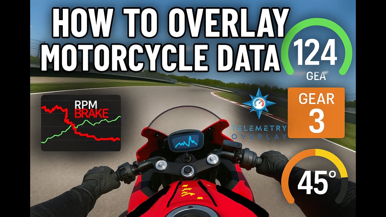 Motorcycle Telemetry data on top of video FULL Tutorial (ECU sensors included)