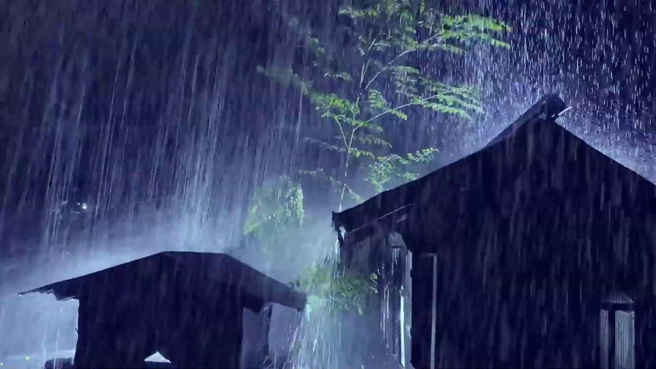 Deep Sleep Rainstorm with Loud Thunder on Metal Roof | Insomnia Cure