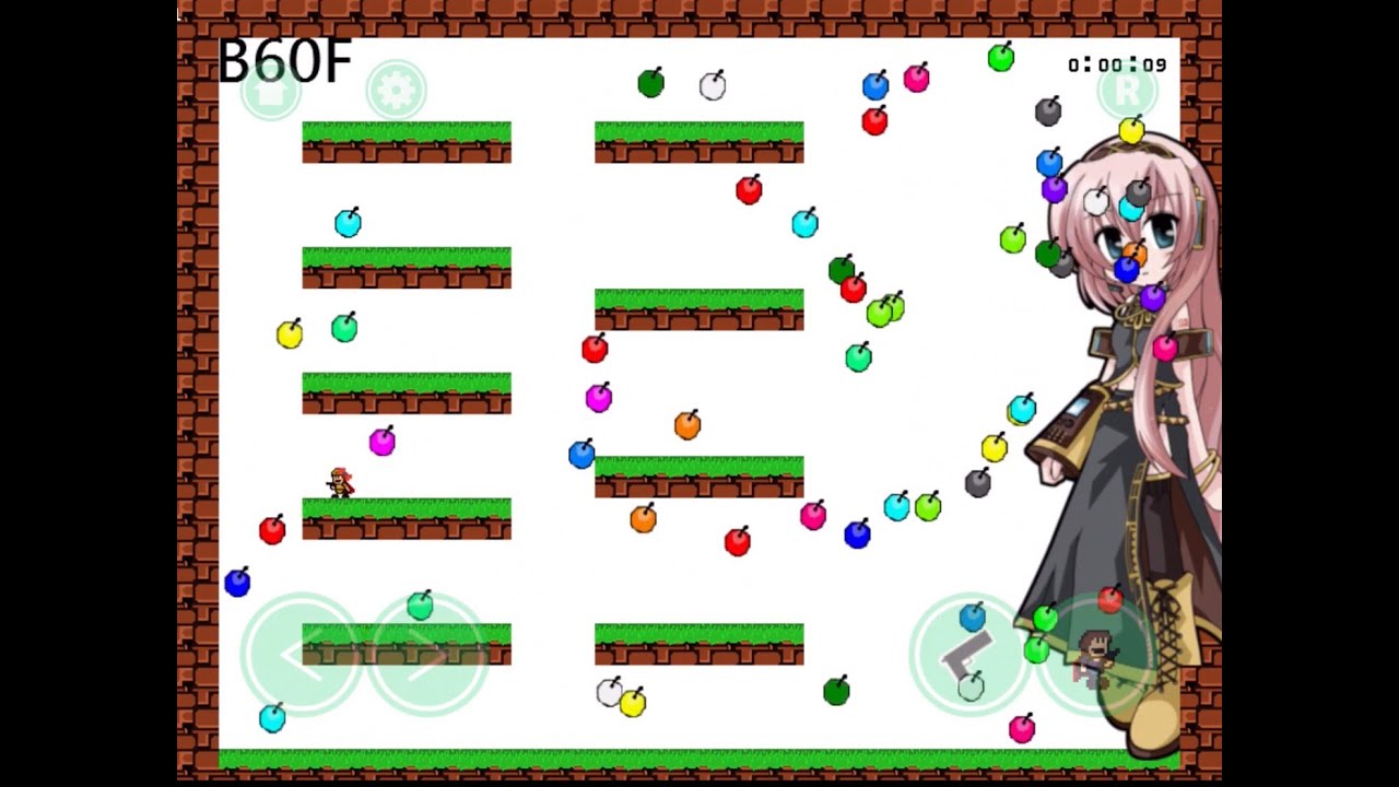 スマホ版　I wanna be the explorer 60階耐久ボス　巡音ルカ撃破！(ついでに暇潰しのバスター演奏)