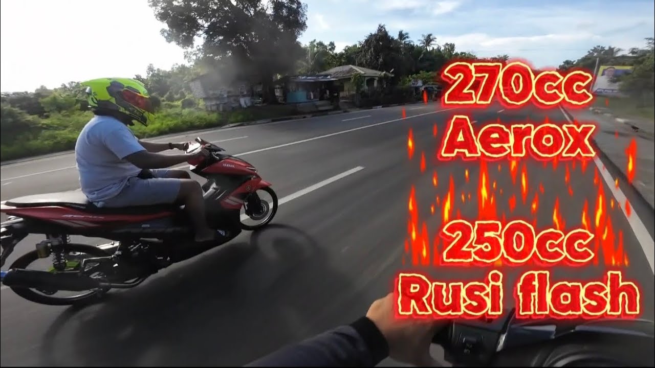 SUPERLOAD AEROX 270cc vs SUPERLOAD RUSI FLASH 250cc DRAG RACE 400m