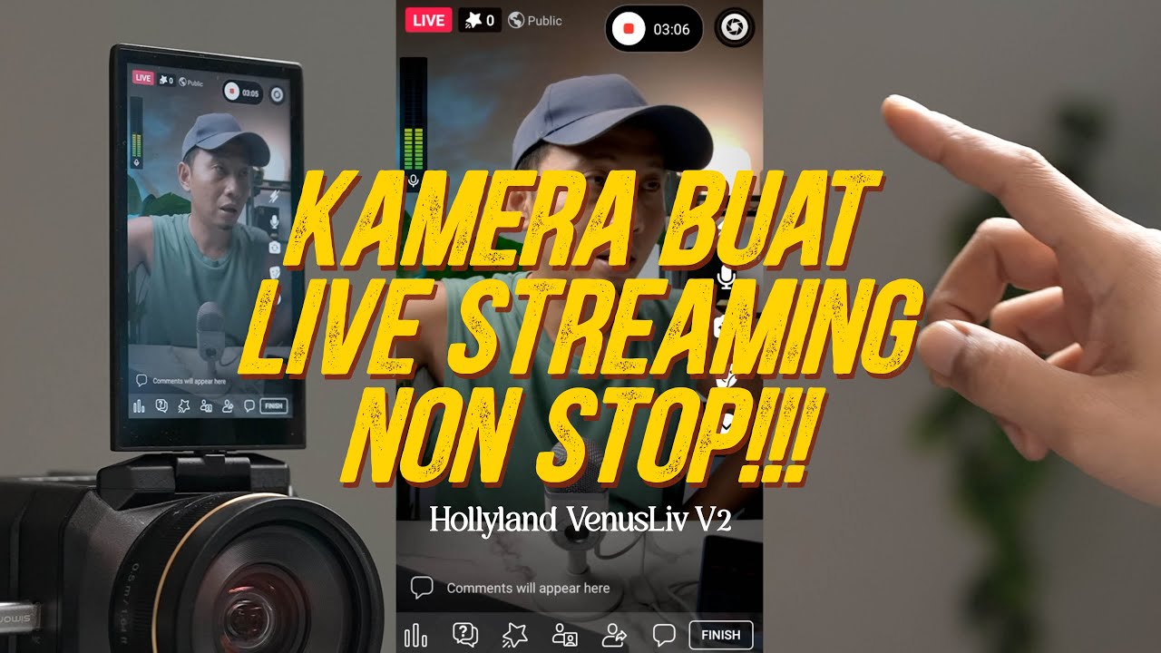 Hollyland VenusLiv V2 | Kamera Live Streaming 24 Jam Non Stop