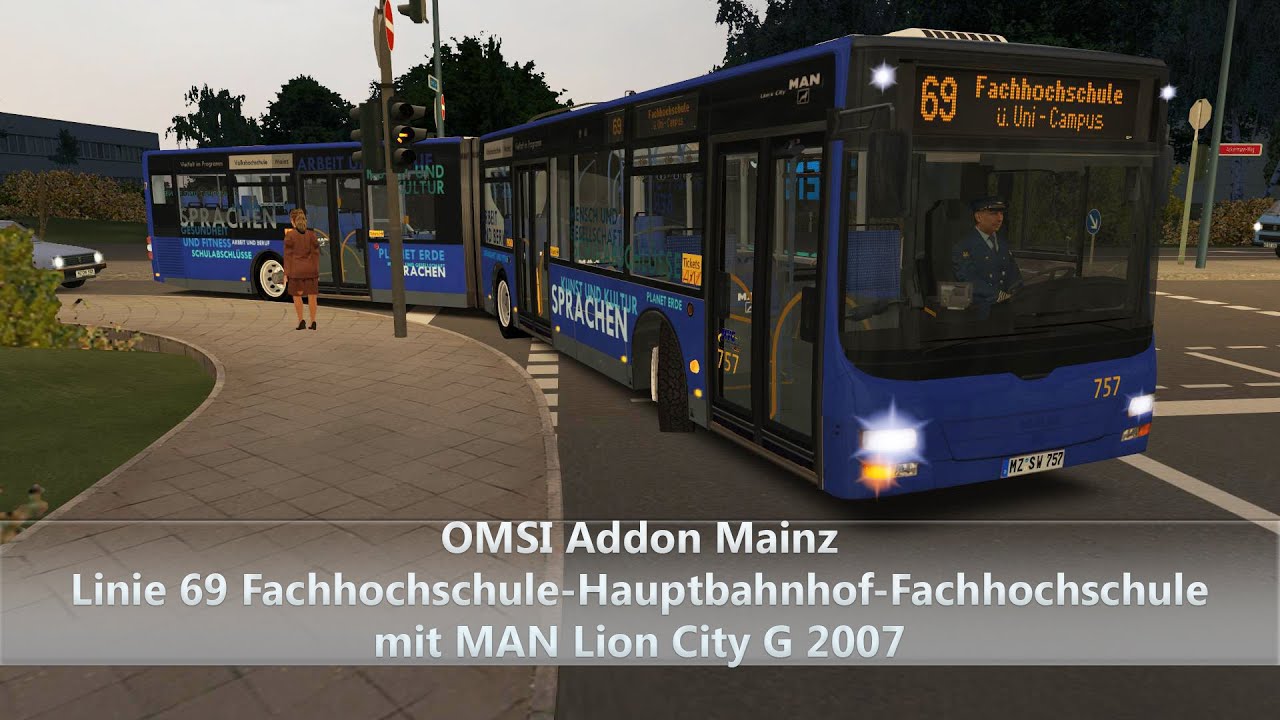 OMSI 2 - MAN Lion`s City G 2007 auf Linie 69 in Mainz / NEU!