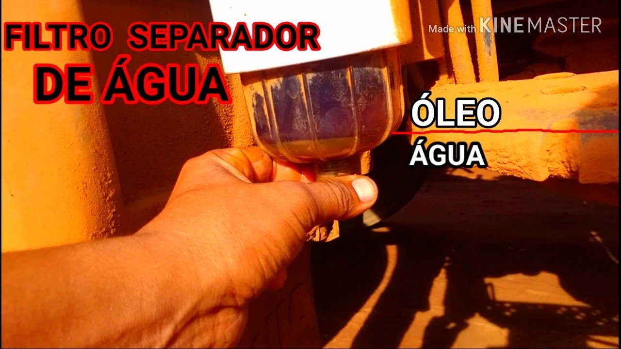 Como esgotar a &aacute;gua do filtro separador de &aacute;gua