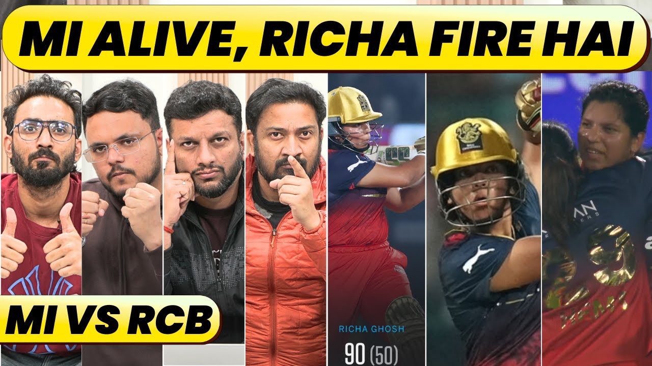 🔴MI vs RCB: RICHA GHOSH SHOW BUT BACK TO BACK LOSSES. MI ALIVE
