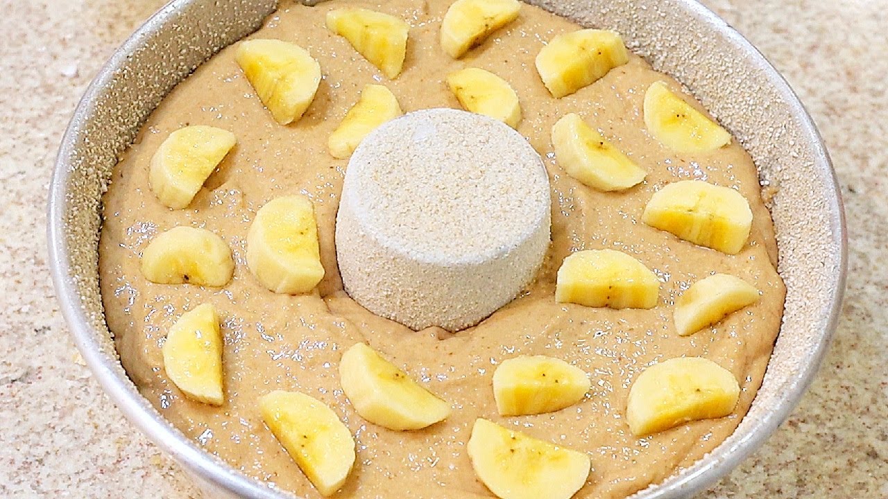 ESSE É O MELHOR BOLO DE BANANA SEM FARINHA QUE VOCÊ VAI FAZER!! MACIO - SUPER FÁCIL- Isamara Amâncio
