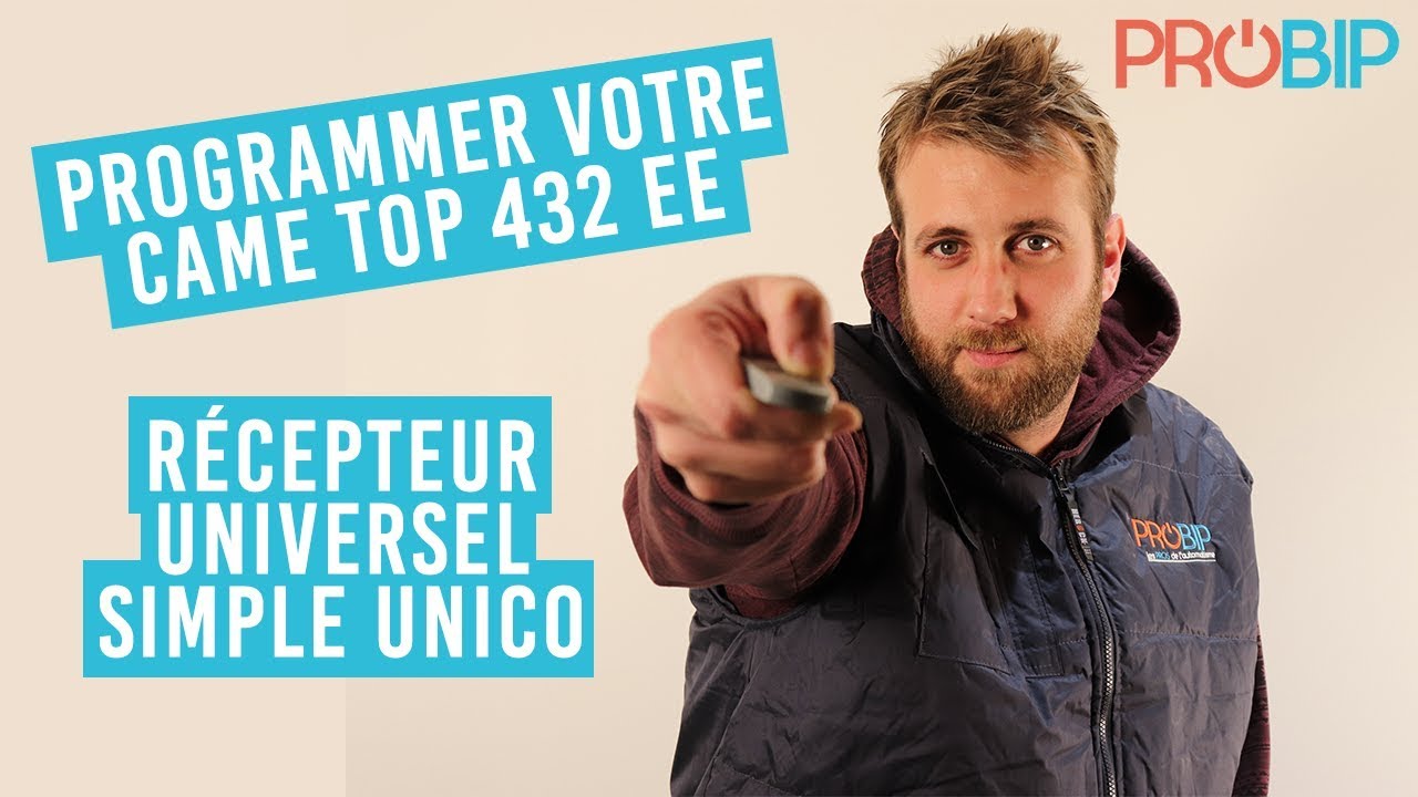 Comment programmer votre télécommande CAME TOP 432 EE sur un récepteur SIMPLE UNICO?