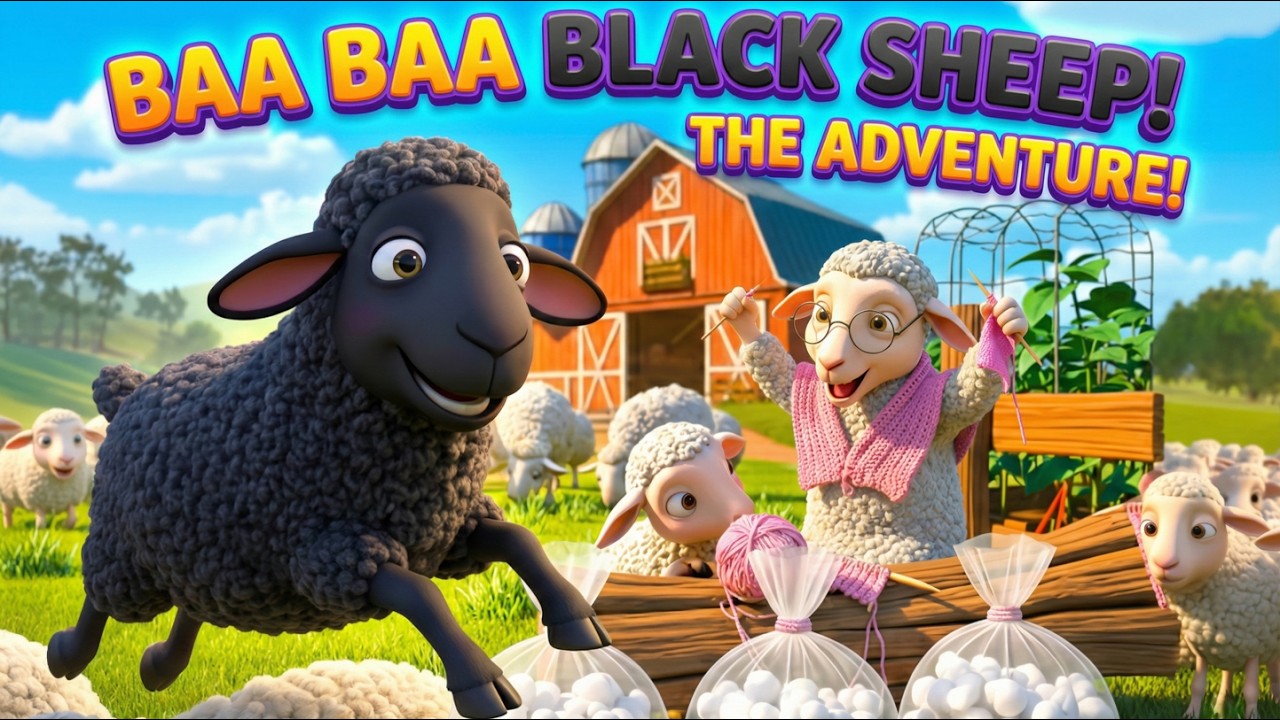 Baa Baa Black Sheep 🐑🎵 | Classic Nursery Rhyme for Kids | Sing-Along Song