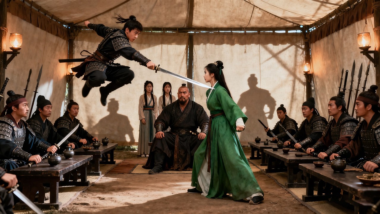 頂級刺客偽裝成侍衛舞劍，趁眾人不備時，奪取皇帝的項上人頭！#kungfu  #武俠電影