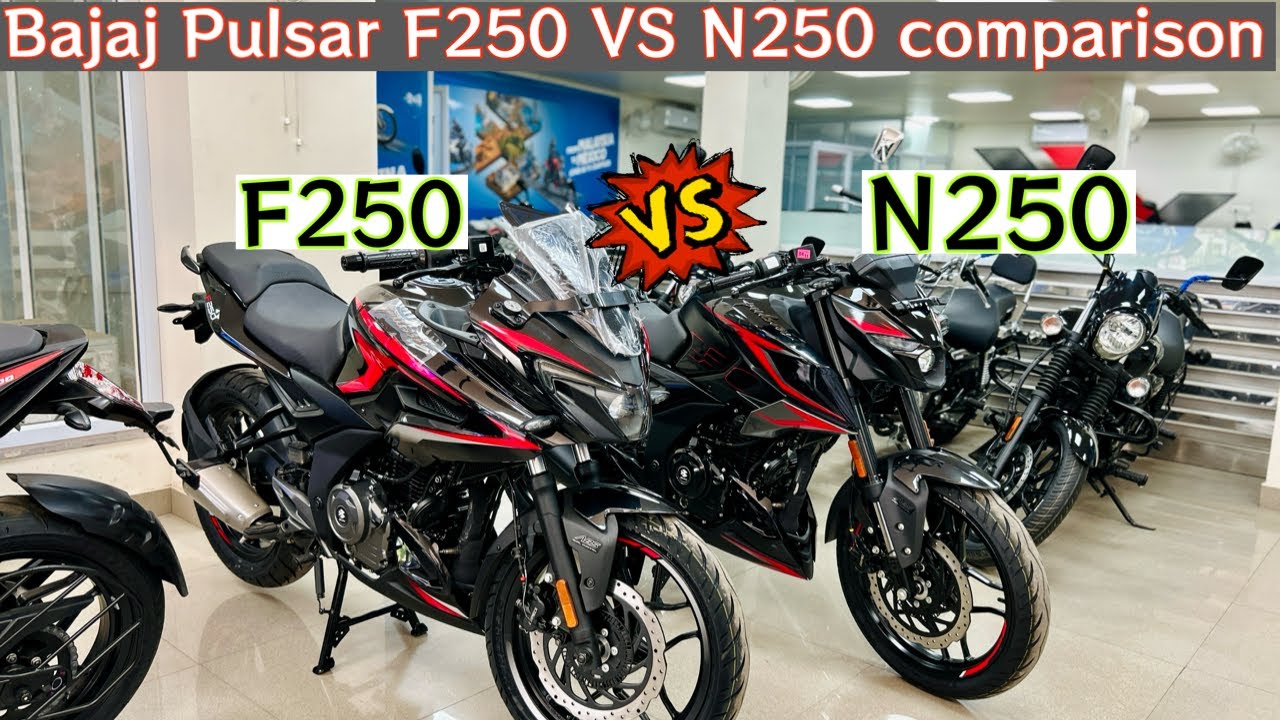 2024 Bajaj Pulsar F250 Vs Bajaj Pulsar N250 Comparison | Price, Mileage & features  2024 ￼
