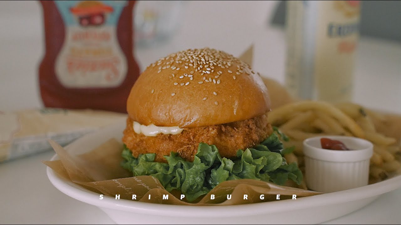 진짜 새우버거를 만들었습니다 : I Made a Real Shrimp Burger | Honeykki 꿀키