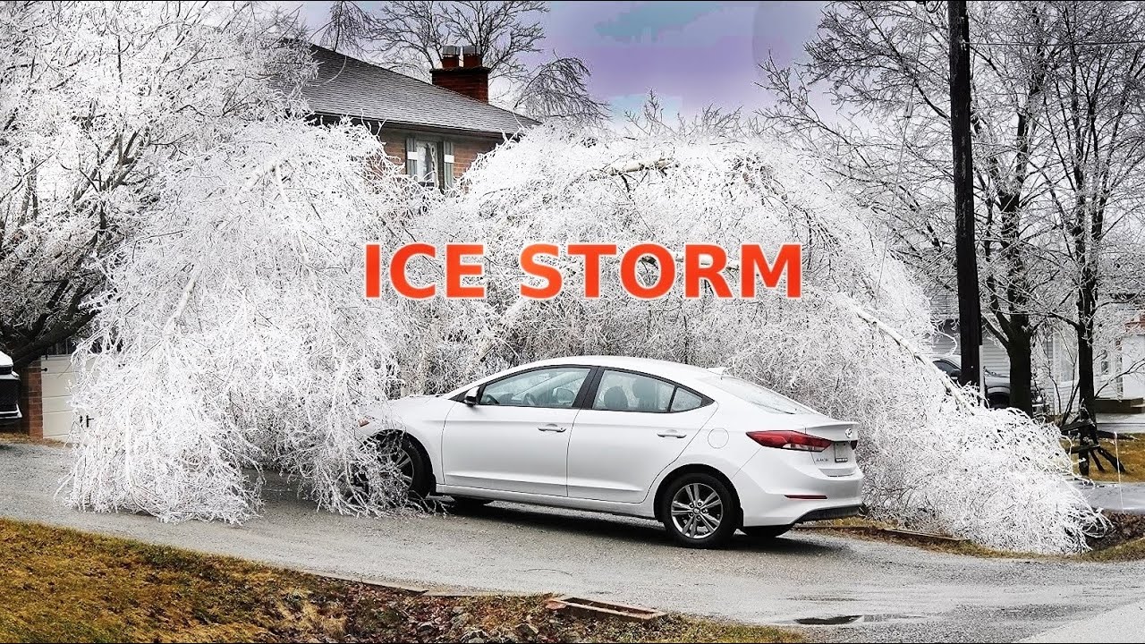 Ice Storm Ontario Freezing Rain | 4K