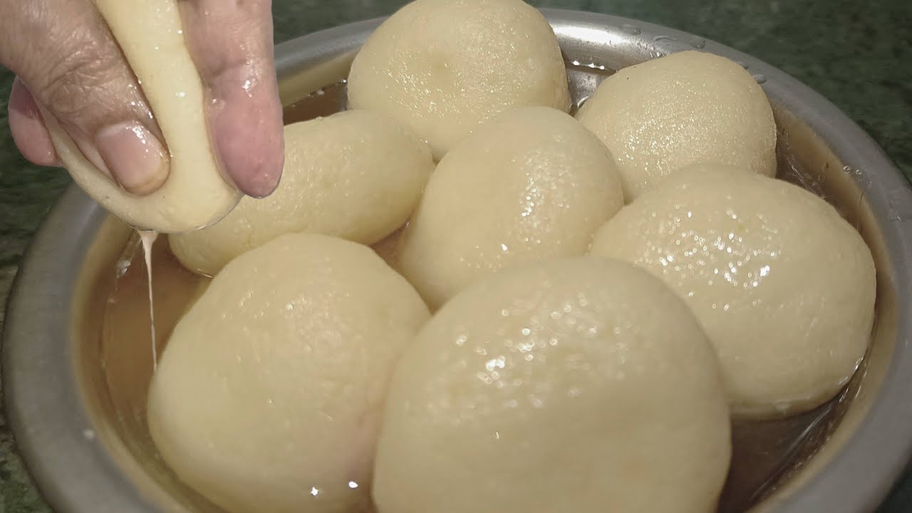 Kolkata Famous Sponge Rasgulla very Soft & Juicy Rasgulla Recipe...