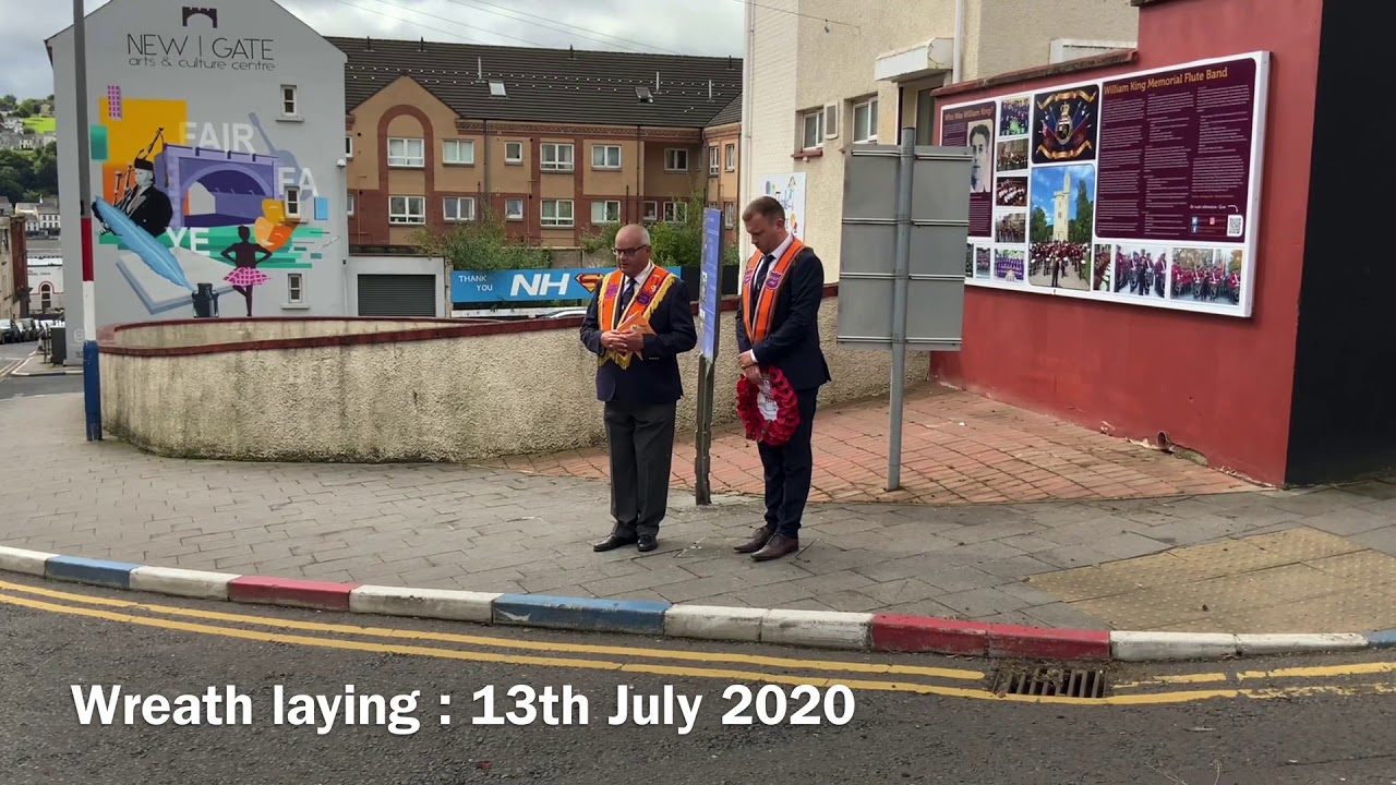 WKMFB : 13TH July 2020, wreath laying with Britannia 1912 Fountain Lodge