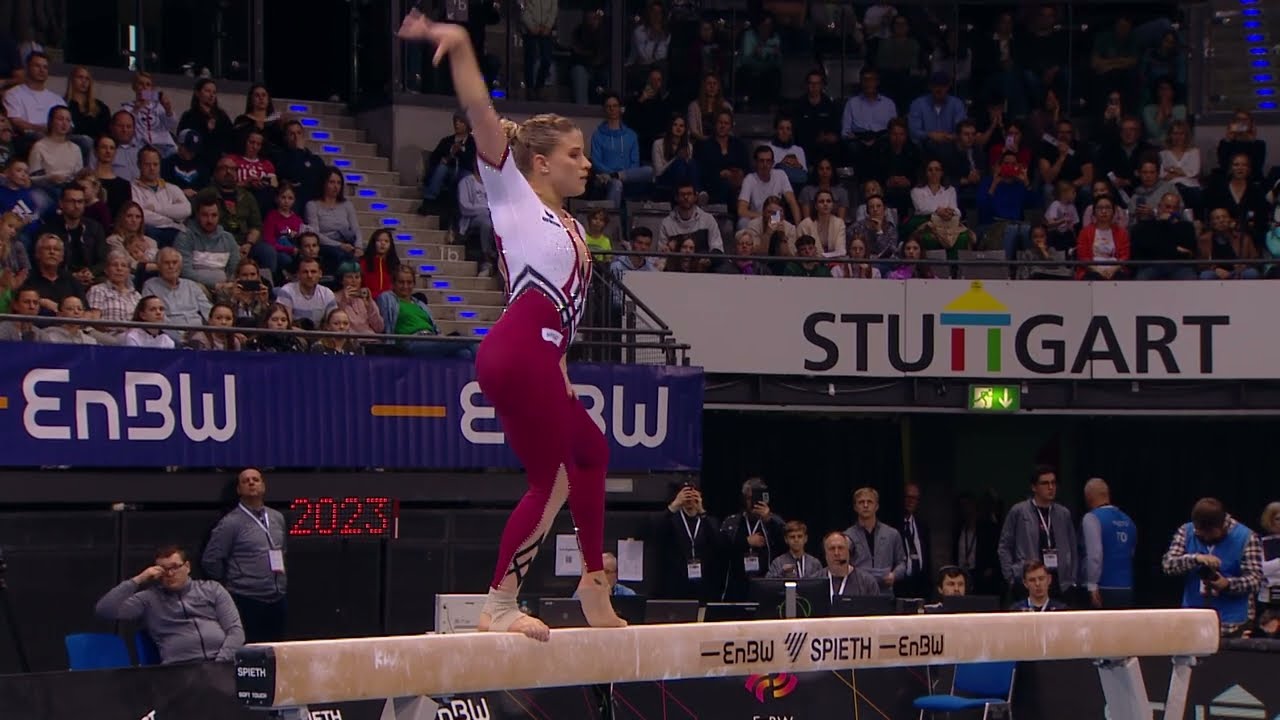 Eli Seitz (GER) Schwebebalken - EnBW DTB Pokal 2023 - Mixed Cup Stuttgart - Turnen