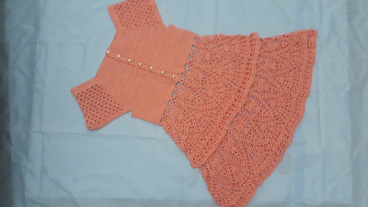 Vestido de crochê pra menina de 9 a 10 anos /parte 1