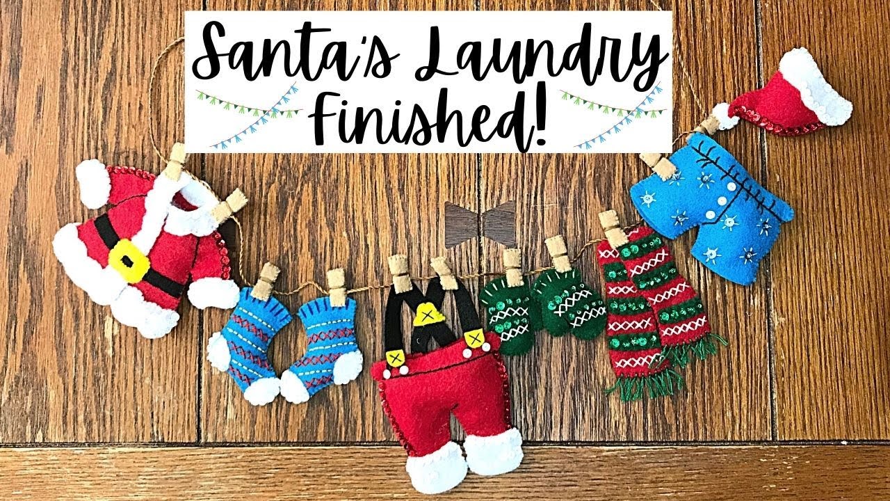 Santa’s Laundry Garland Bucilla Kit Finished! | Part 7/7