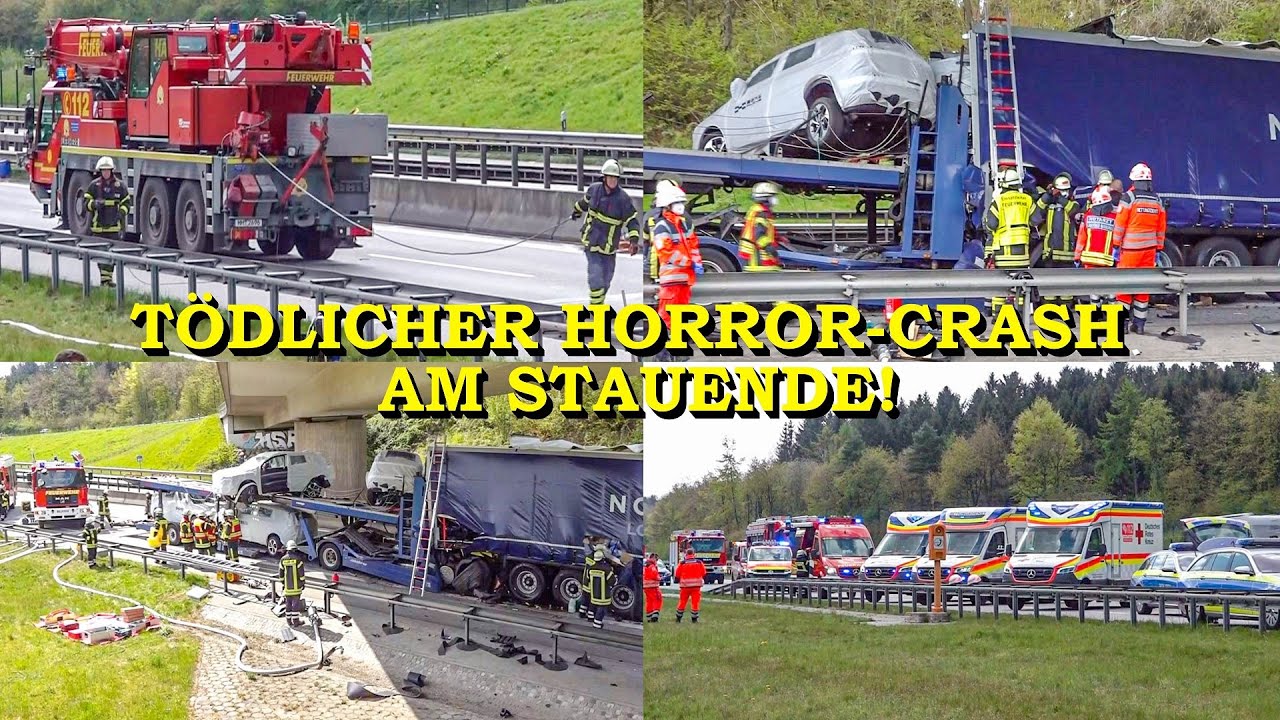 [FAHRERHAUS KOMPLETT ZERSTÖRT] Tödlicher Unfall mit Autotransporter | FEUERWEHR HAMBURG im EINSATZ