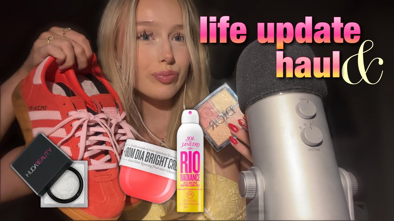 ASMR life update and haul ~ close clicky whispers and tapping