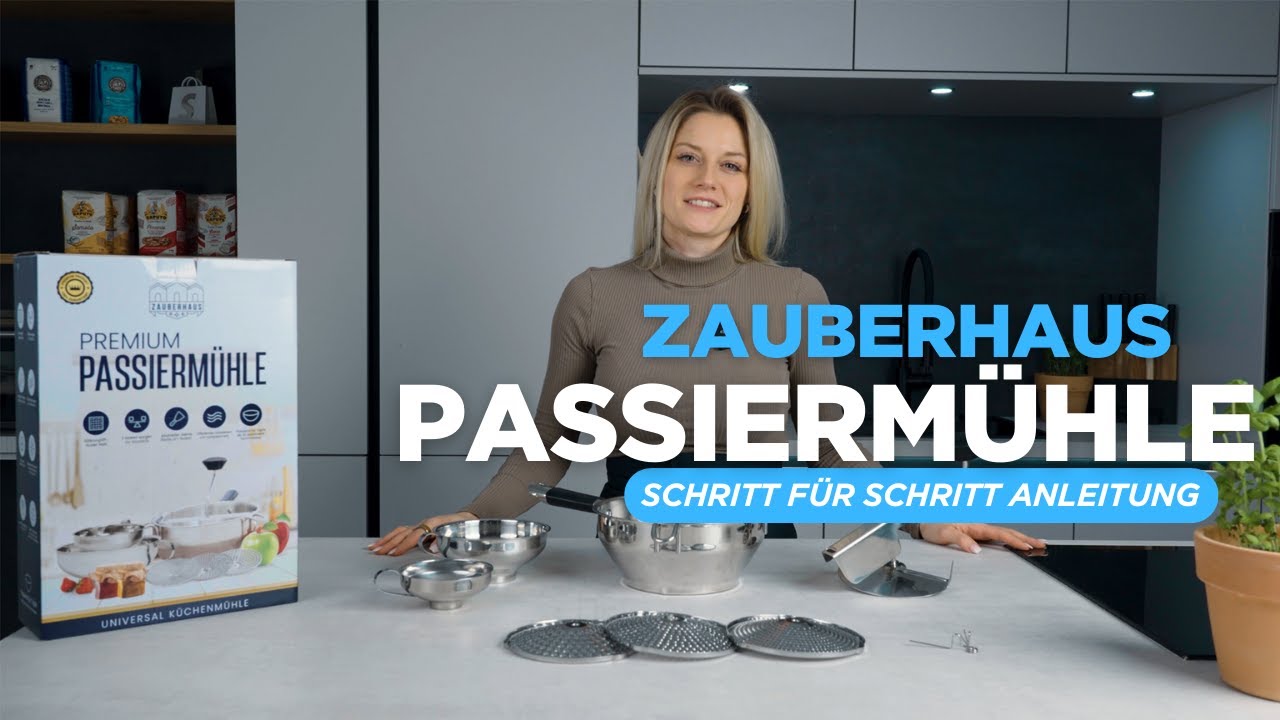 ZAUBERHAUS Passiermühle mit 2 Trichtern: Unboxing & einfache Montage-Anleitung