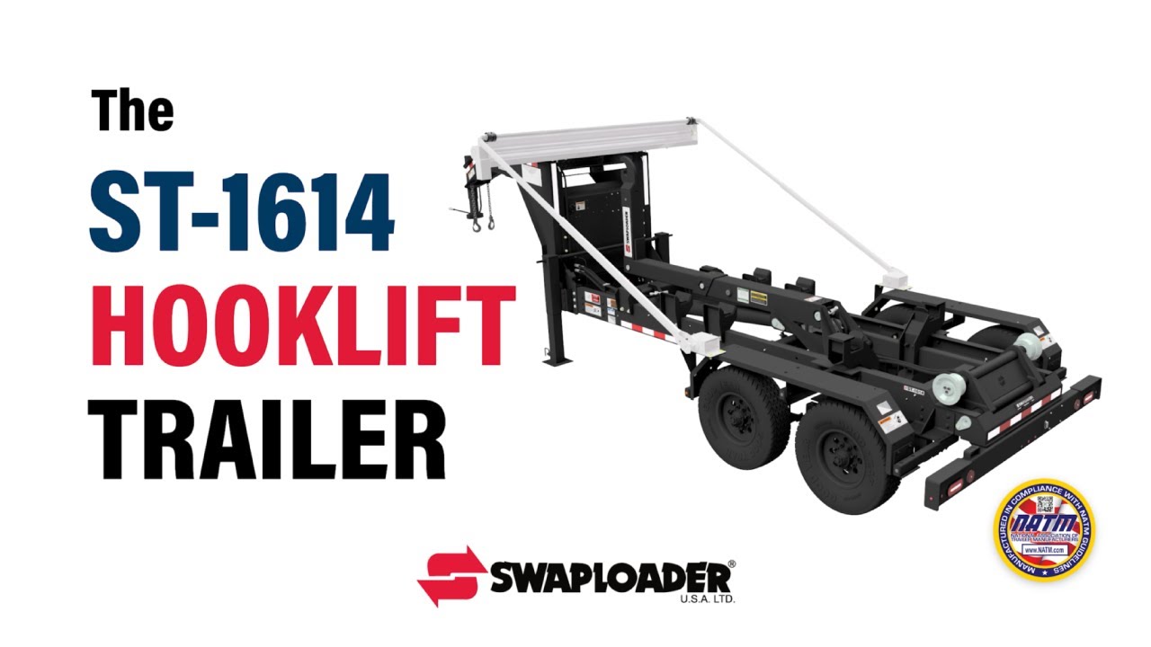 SwapLoader ST-1614 Hooklift Trailer Loading and Unloading