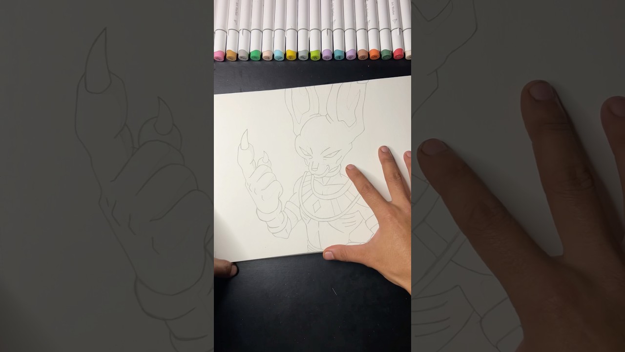 GOD OF DESTRUCTION Beerus Drawing 🔥 #dbs #Shorts