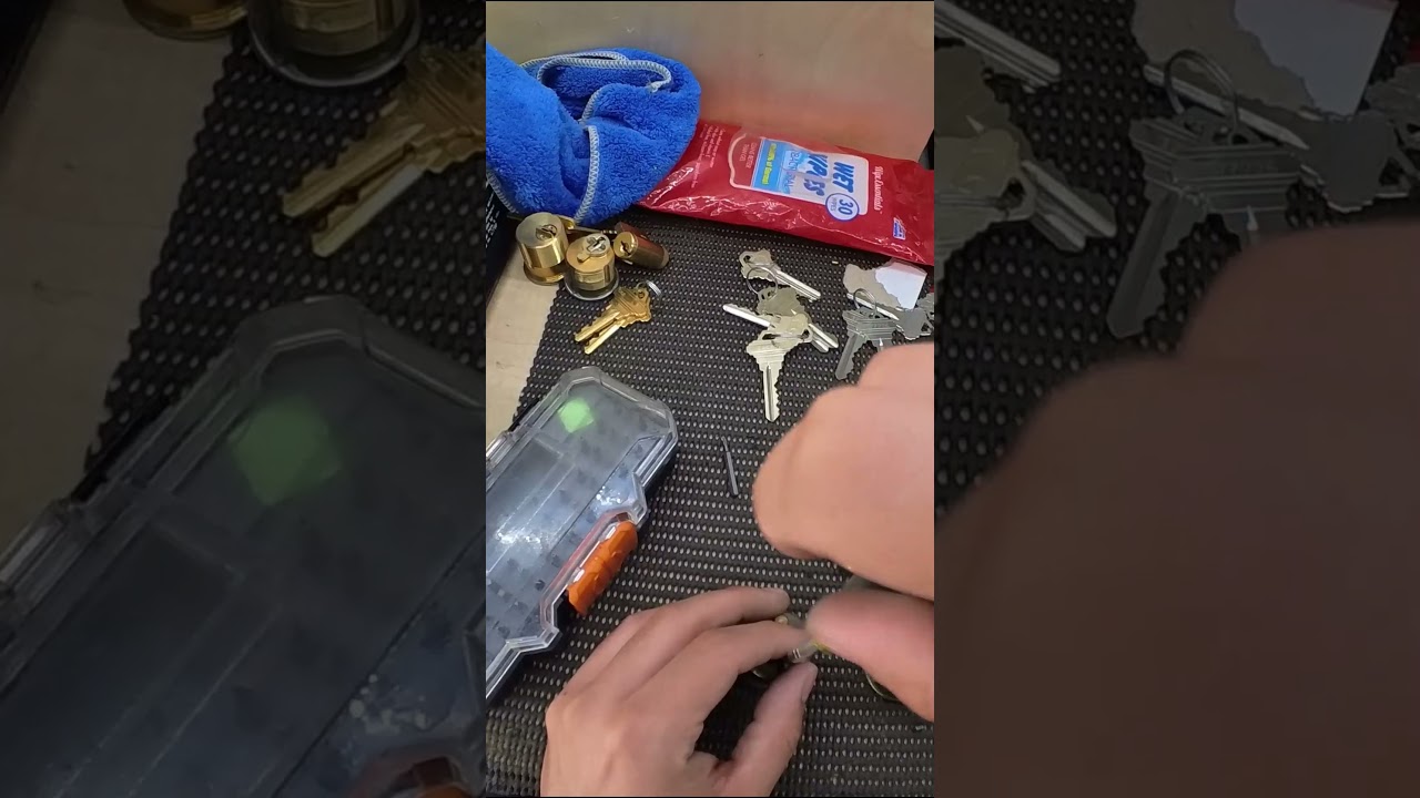 Locksmith rekeys new homeowner locks. #locksmith