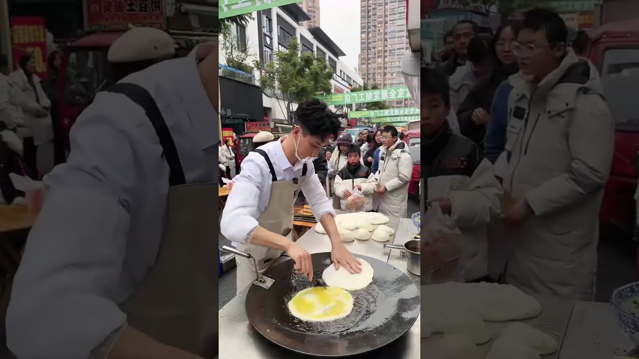 Set up a stall and sell 1,000 scallion pancakes every day!
