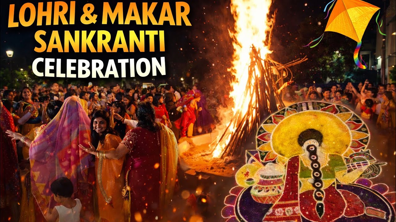 🥰 Lohri & Makar Sankranti 🪁🪁celebration in Bangalore| আমাদের সোসাইটিতে কেমন celebrate করলাম 😃😀