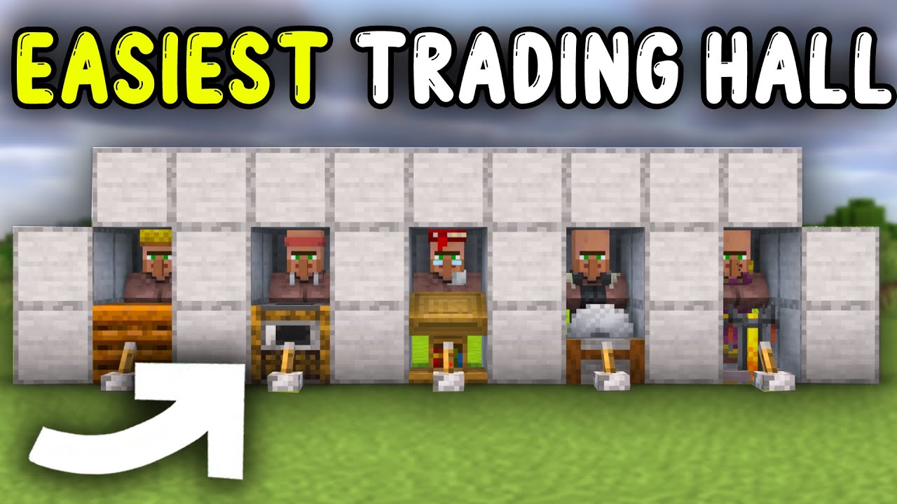 EASIEST TRADING HALL Minecraft 1.21!
