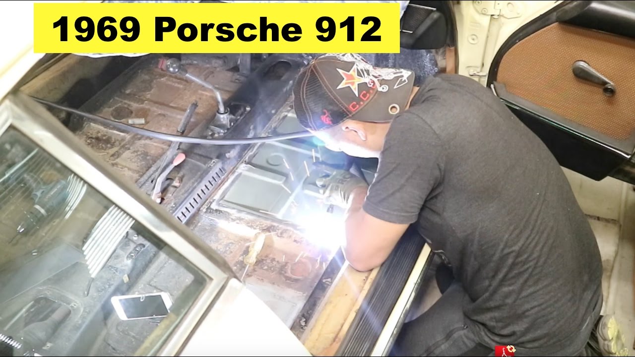 Welding new floor pan Project Classic 1969 Porsche 912 Pt.7