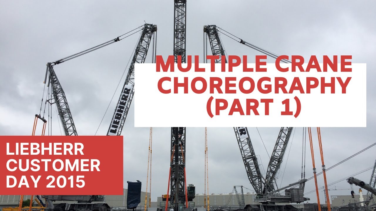 【LIEBHERR CUSTOMER DAY 2015】Grand Finale! Multiple Cranes Choregraphy - Part 1 【CRANEPEDIA】