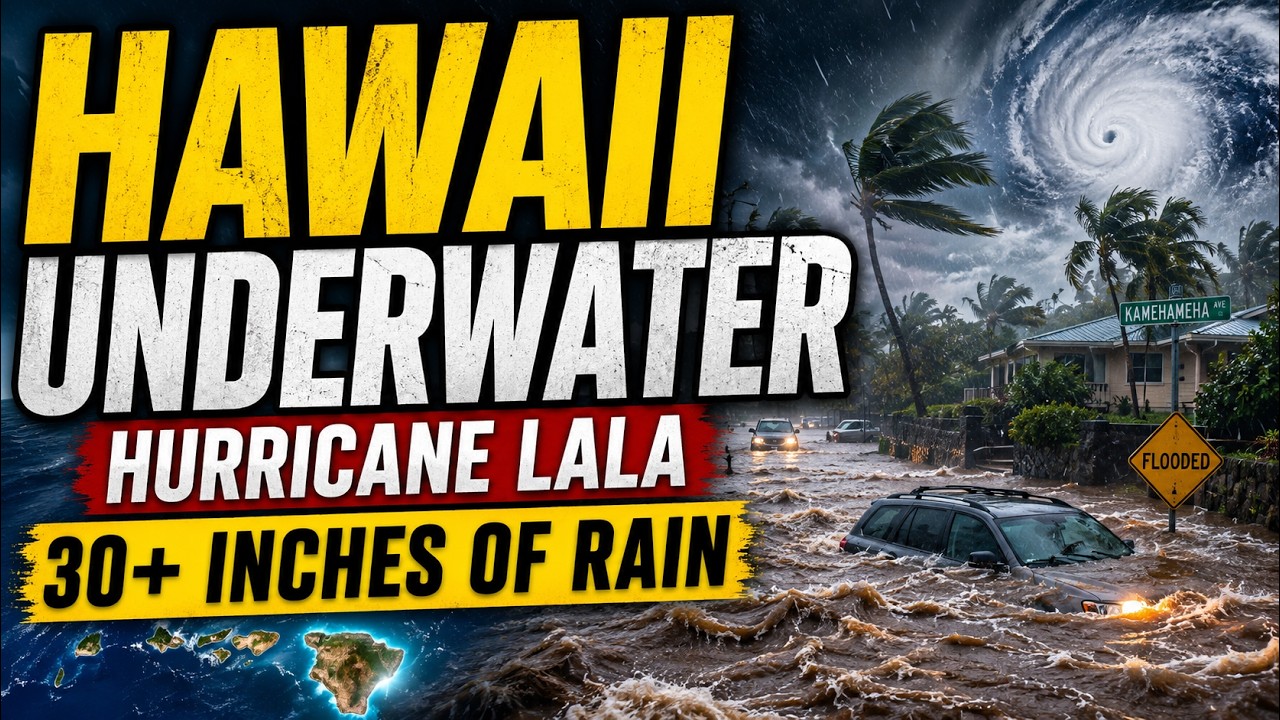 Hurricane Lala Hits Hawaii: Massive Flooding, 180,000 Without Power | Big Island Chaos