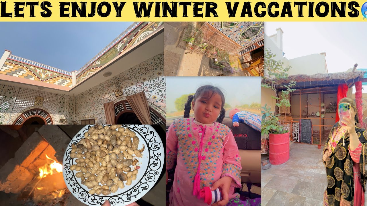 Winter vaccation vlog🤩Lets enjoy winters with bonefire🔥Parrots collection at nani house🦜MASHALLAH😇