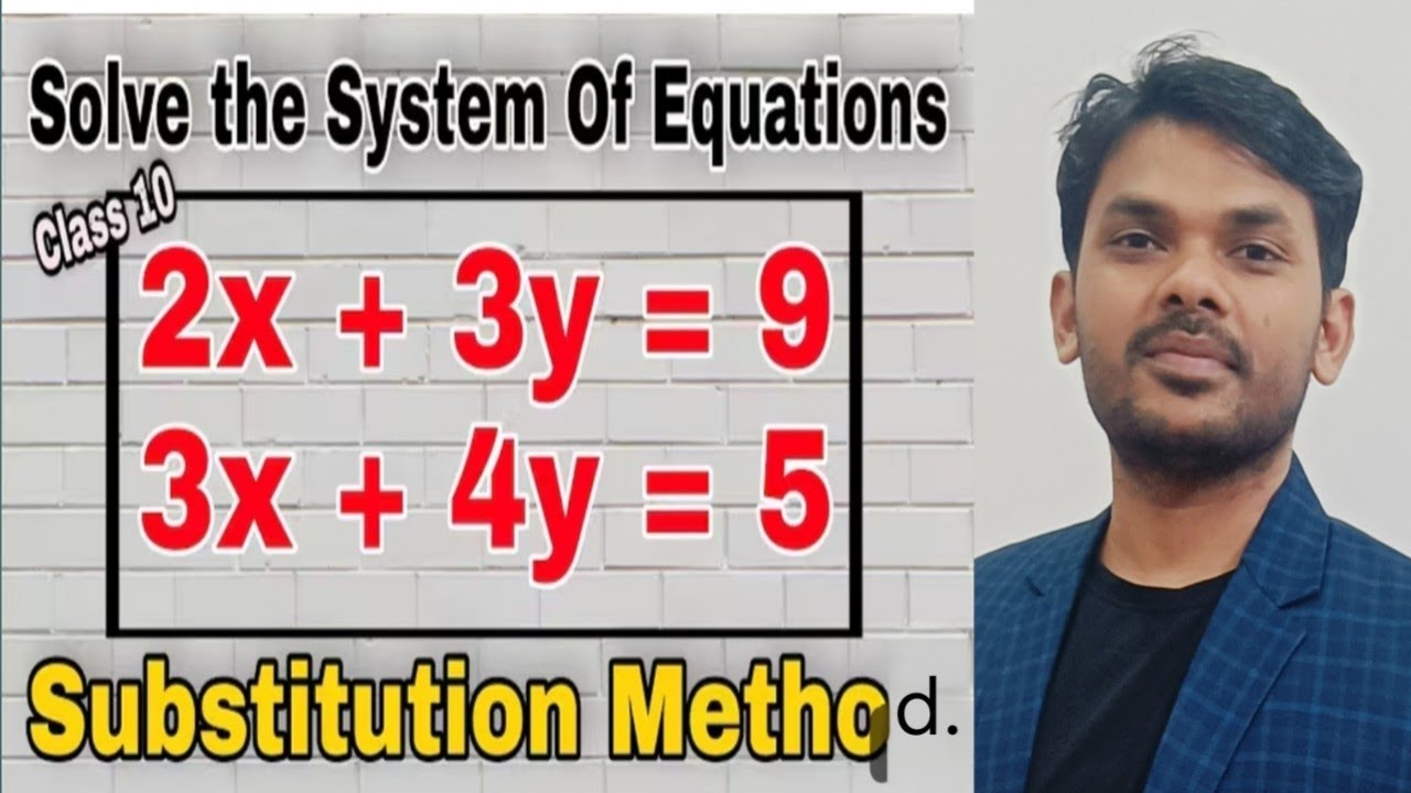 Substitution method | class 10 | pair of linear equation in two variables | Substitution method 