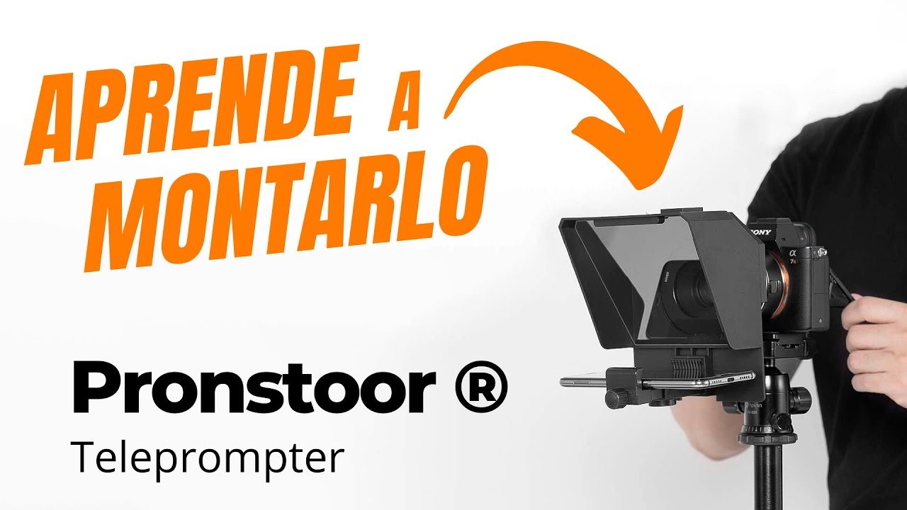 Tutorial montaje teleprompter Pronstoor en cámara dslr y móvil.